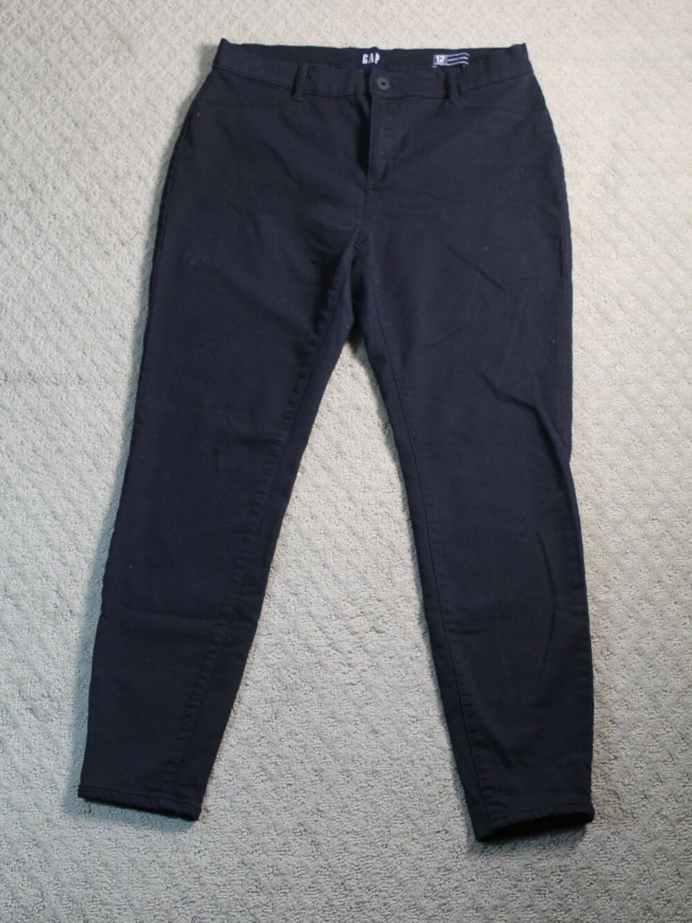 Gap Size 12 Stretch Skinny Mid Rise Black Pants